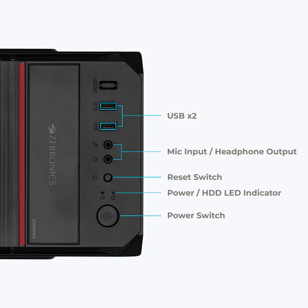 Desktop CPU i3-3rd Gen/ 16 gb DDR3 RAM / 512 GB SSD /Zebonics SMPS + Cabinet - Image 5